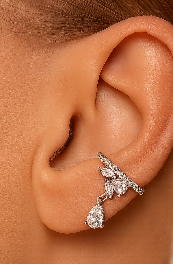 Diamond ear cuff