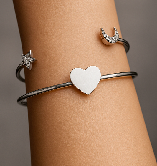 Silver bracelets set (2 pcs)