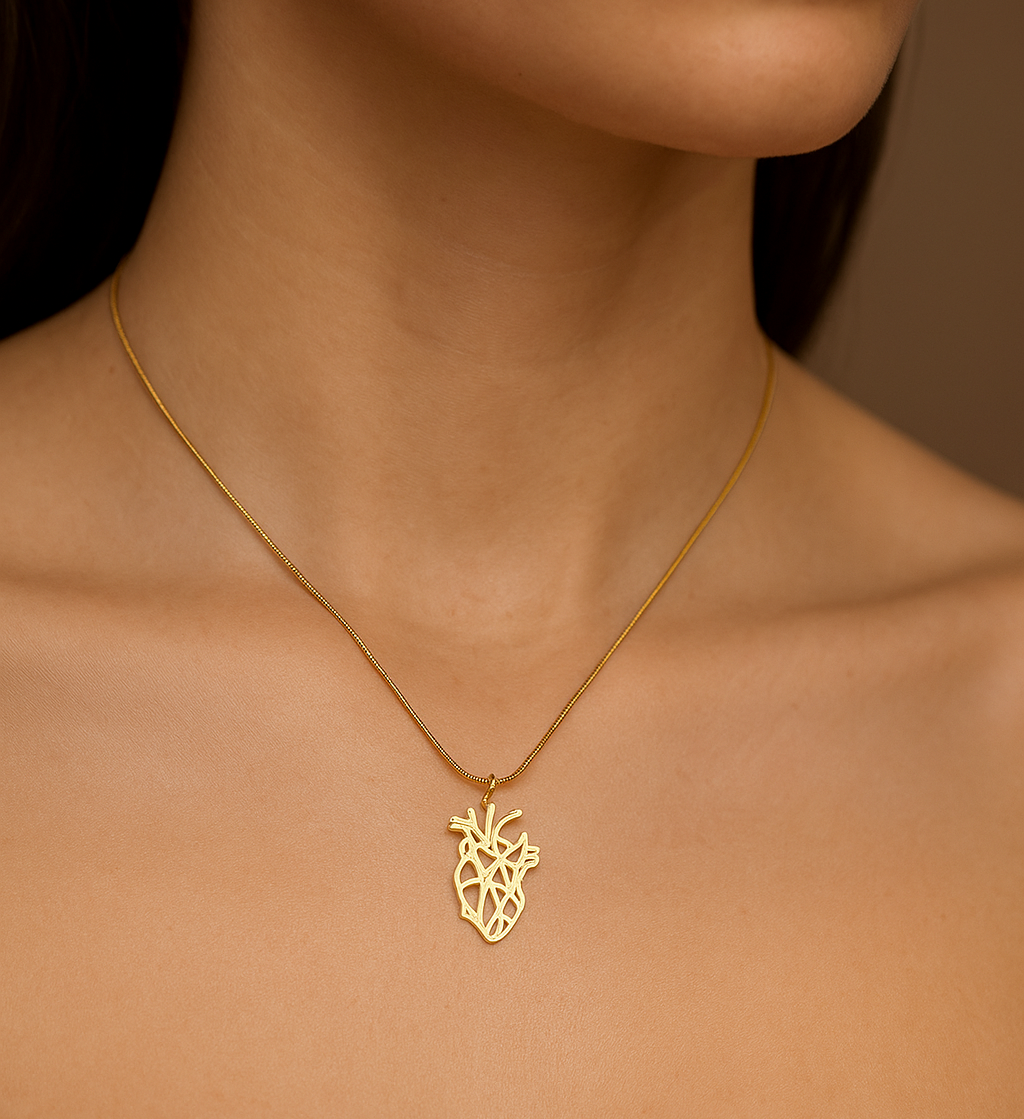 Hollow heart necklace