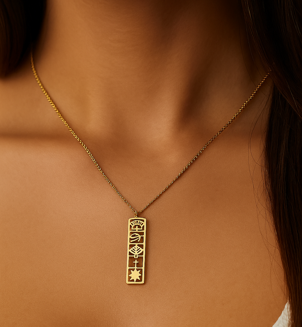 Pharaonic symbols necklace