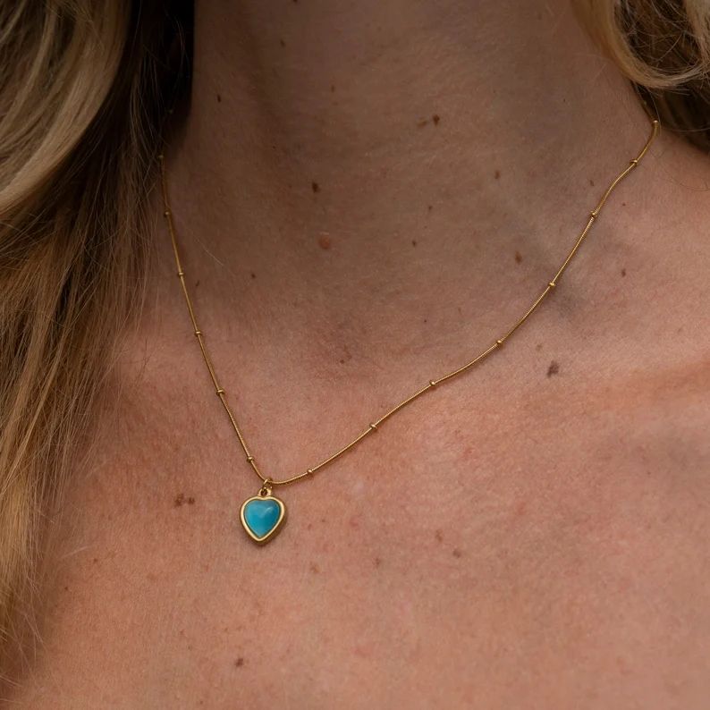 3D Gold Heart Necklace
