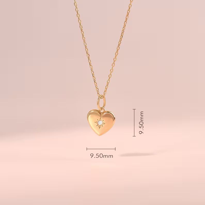 Gold heart necklace