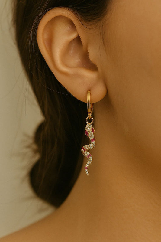 Ruby snake dangle