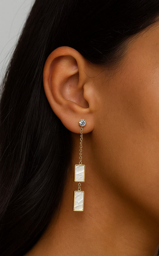 Drop marble earrings