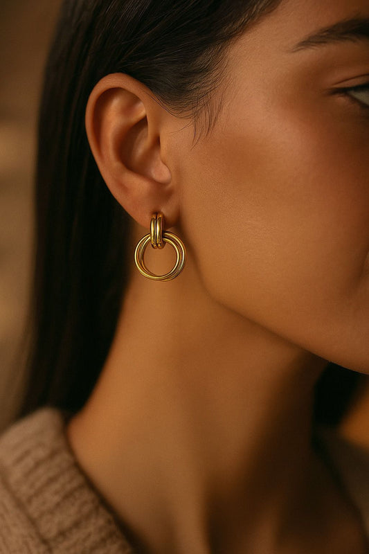 Classic gold earrings