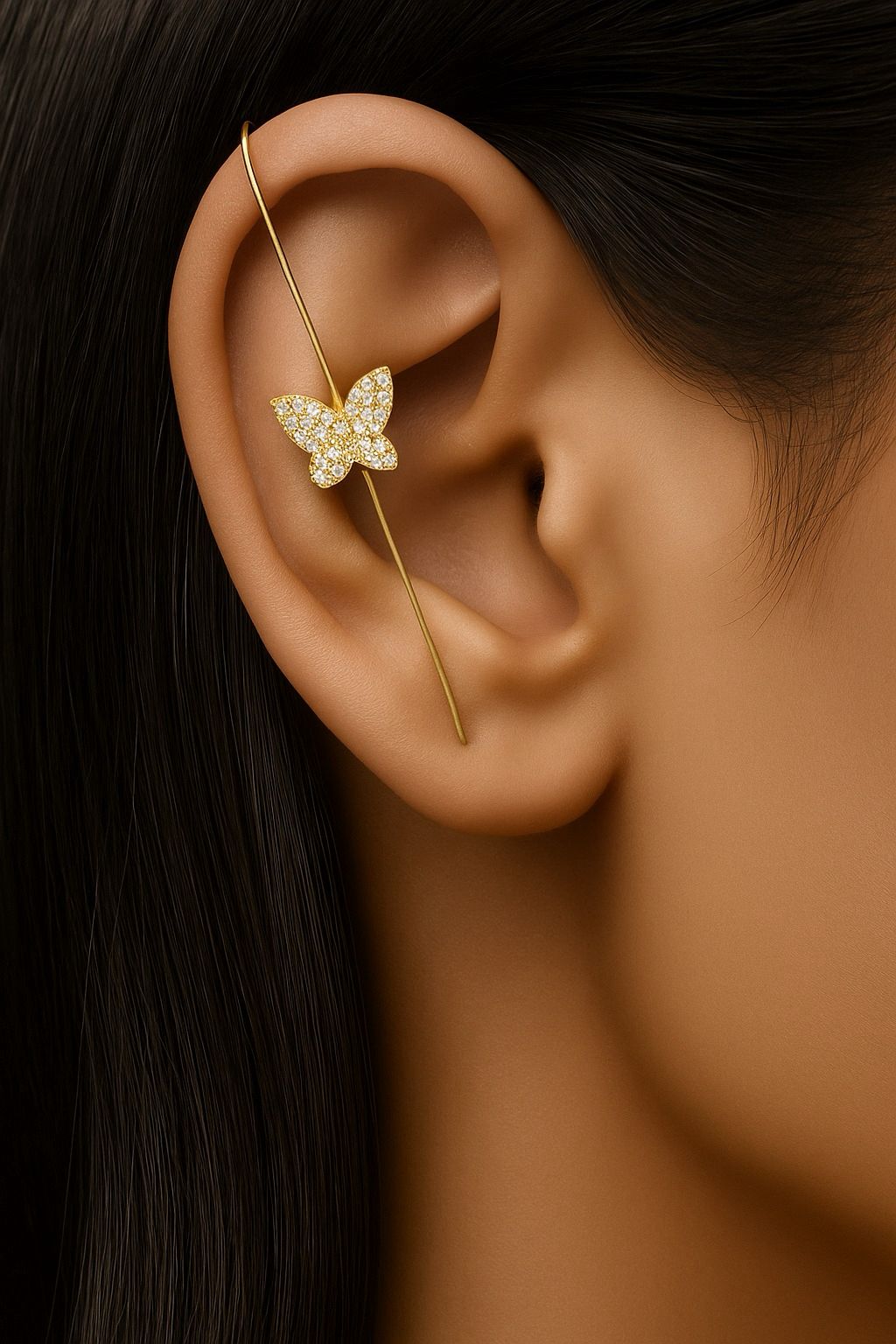 Butterfly  pin ear hook