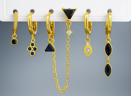 Navy earrings set