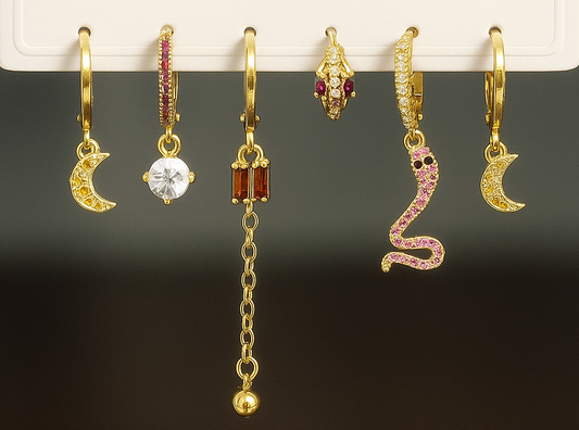 Ruby earrings set