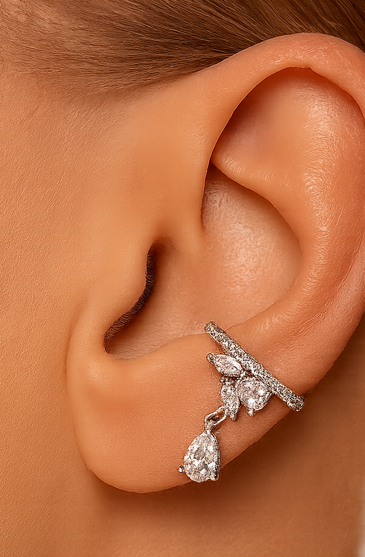 Diamond ear cuff