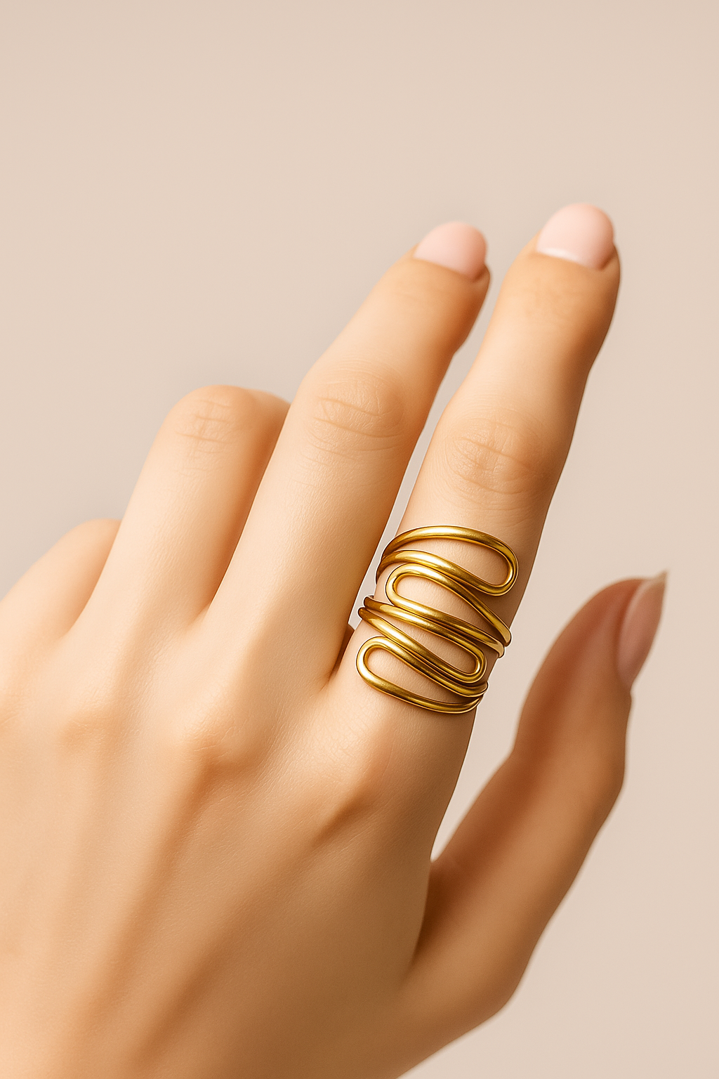 Layered curved ring