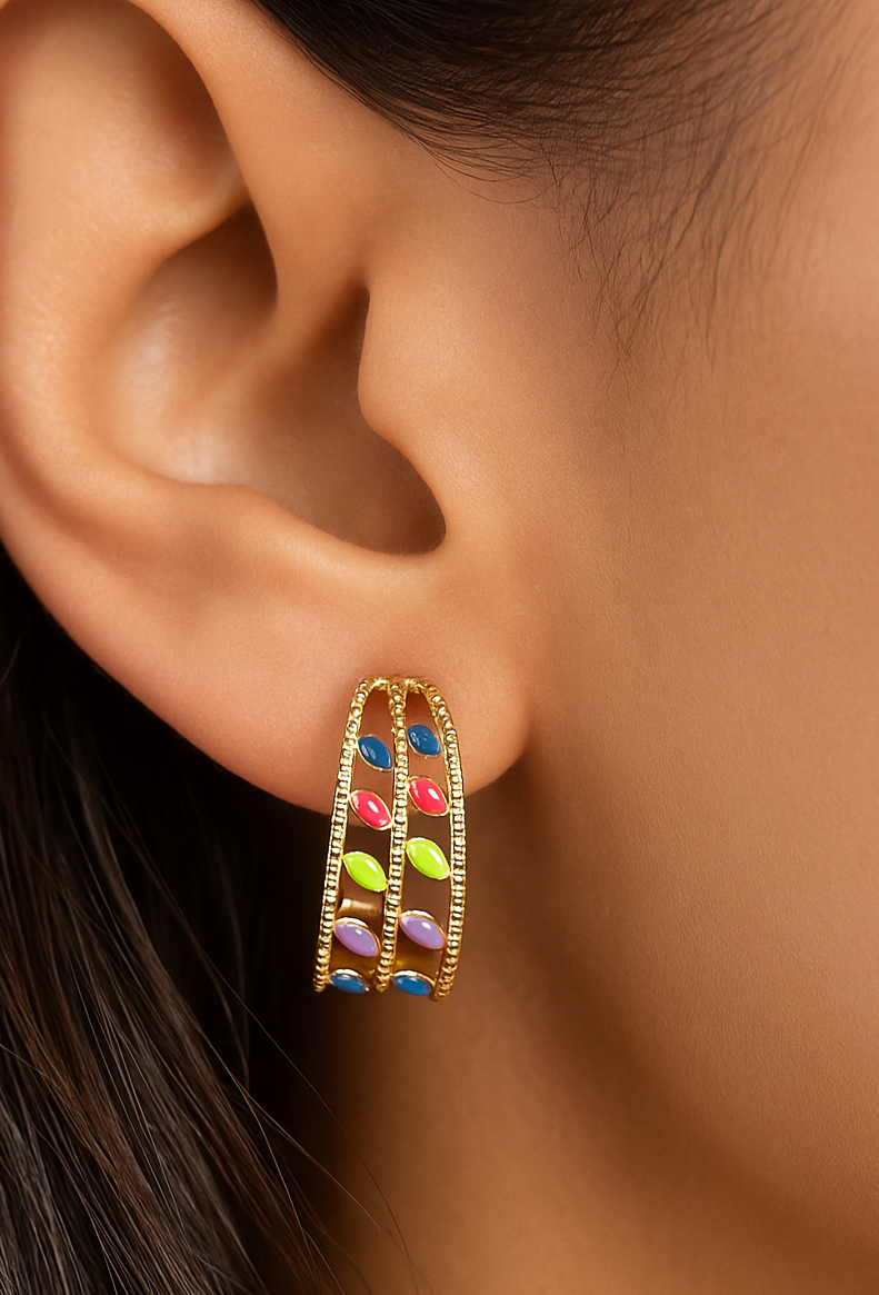 Multi-colored hoops