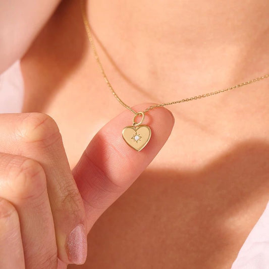Gold heart necklace