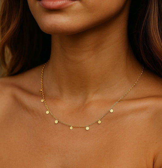 Circle dangles necklacee
