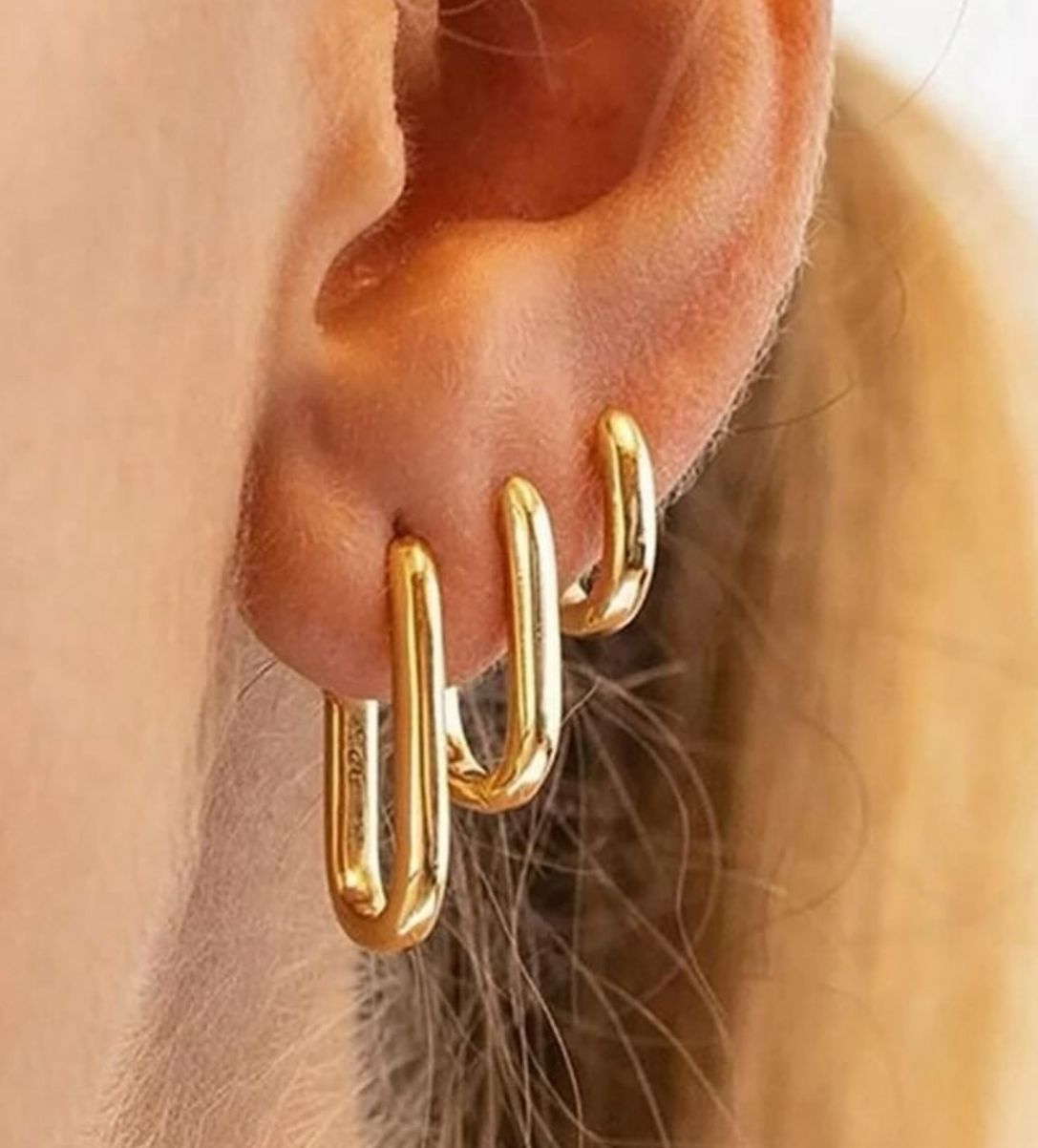 Small oval hoops